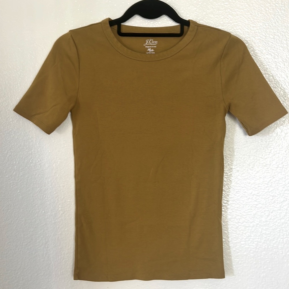 J. Crew Perfect Fit “Knit Goods” Tee - burnt orange